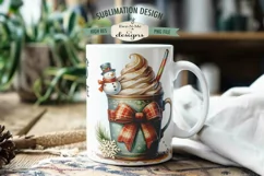 Frosty's Hot Chocolate 11 & 15 oz Mug Sublimation Design Product Image 4