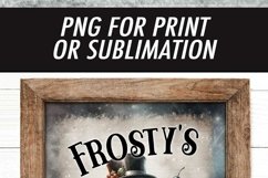 Frostys Ice Cream Shop Sublimation Design | Vintage Sign PNG Product Image 4