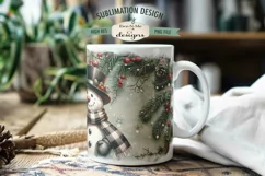 Frosty's Ice Cream Snowman 11 & 15 oz Mug Sublimation Design Product Image 5