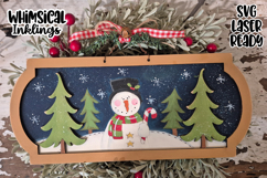 Frosty Winter Night Sign Laser SVG Product Image 1