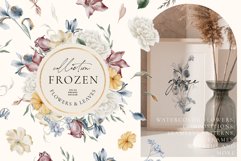 Frozen Flowers Collection - Clipart PNG - Watercolor Florals Product Image 1
