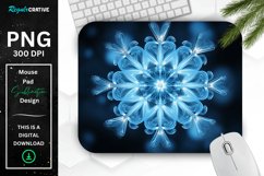 Frozen Ice Fractal Snowflakes Mouse Pad Product Image 1