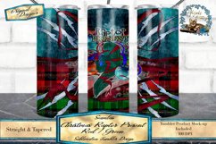 This is a beautiful Peekaboo Icy Christmas raptor sublimation design bundle that features Christmas Plaid textures and pink icy frozen accents. This is a Christmas themed Tumbler bundle