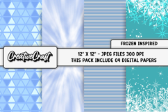 Frozen Inspired Digital Papers, scrapbooking papers designs Product Image 1