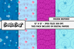 Frozen Inspired Digital Papers, scrapbooking papers designs Product Image 1
