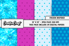 Frozen Inspired Digital Papers, scrapbooking papers designs Product Image 1