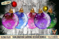 Sublimation earring design, sublimation earring, sublimation ornament, ornament earring, Christmas ornament