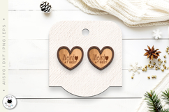 Layered Heart Stud Earrings Laser Cut | Valentine Earrings Product Image 2