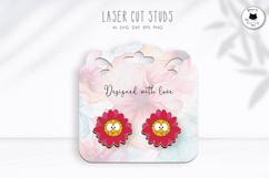 Dahlia Flower Stud Earrings | Laser Cut Spring Earrings Product Image 1
