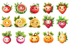 Cute Fruit and Vegetable Clipart 70 PNG Product Image 2