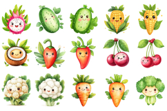 Cute Fruit and Vegetable Clipart 70 PNG Product Image 5