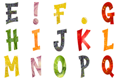 Fruit and Veg Food Font Letters Real Vegetable Alphabet ABC Product Image 3