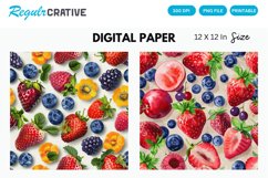 Fruit Berries Seamless Digital Paper, Fruit Berries Pattern Product Image 1