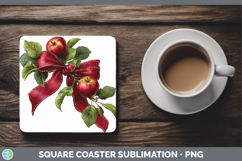 GorgeousFruit Bows Square Coaster design.