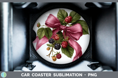 GorgeousFruit Bows Car Coaster design.