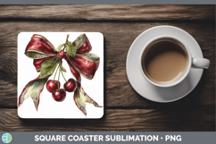 GorgeousFruit Bows Square Coaster design.