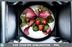 GorgeousFruit Bows Car Coaster design.