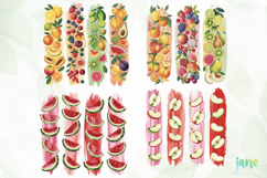 Fruit Brushstroke Clipart Sublimation Product Image 1