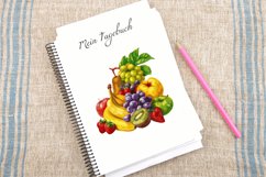 Watercolor Fruit Bunch Pile Clipart Bundle Product Image 4