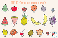 Fruit Character Stickers | Hand Drawn Cute Kawaii Food Product Image 2