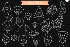 White Fruit Characters | Hand Drawn Kawaii Food Cartoon Product Image 5