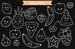 White Fruit Kawaii | Hand Drawn Food Characters Product Image 3