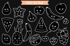 White Fruit Kawaii | Hand Drawn Food Characters Product Image 2