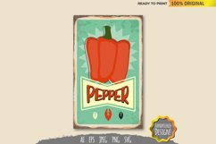 Pepper Vintage Sign SVG Product Image 1