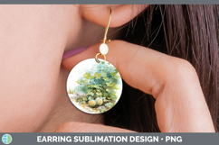 GorgeousFruit Sketch Round Earrings design.