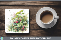 GorgeousFruit Sketch Square Coaster design.