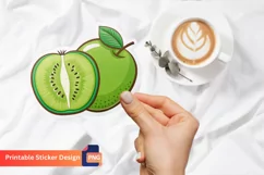 Fruits Sticker, Colorful Fruits Sticker, Unique Fruits Art Product Image 1