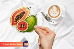 Fruits Sticker, Colorful Fruits Sticker, Unique Fruits Art Product Image 1