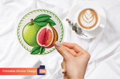 Fruits Sticker, Colorful Fruits Sticker, Unique Fruits Art Product Image 1