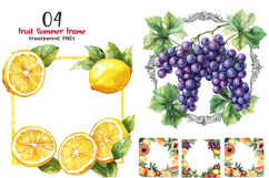 Fruit Summer Frame Png Product Image 1