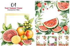 Fruit Summer Frame Png Product Image 1