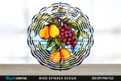 Fruit Wind Spinner Sublimation PNG Design Product Image 1