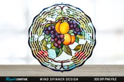 Fruit Wind Spinner Sublimation PNG Design Product Image 1