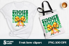 Summer fruit bow clipart PNG | Summer sublimation Product Image 1