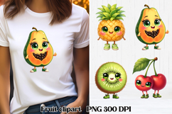 Groovy fruit sublimation | Funny fruit clipart PNG Product Image 1