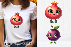 Groovy fruit sublimation | Funny fruit clipart PNG Product Image 1