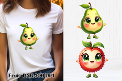 Groovy fruit sublimation | Funny fruit clipart PNG Product Image 1