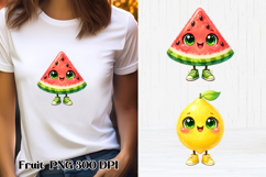 Groovy fruit sublimation | Funny fruit clipart PNG Product Image 1