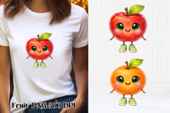 Groovy fruit sublimation | Funny fruit clipart PNG Product Image 1