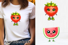 Groovy fruit sublimation | Funny fruit clipart PNG Product Image 1