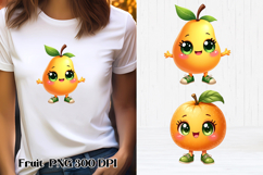 Groovy fruit sublimation | Funny fruit clipart PNG Product Image 1