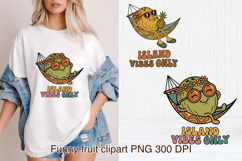 Groovy fruit sublimation | Retro fruit clipart PNG Product Image 1