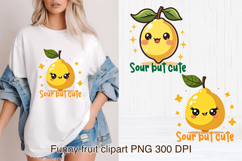 Groovy fruit sublimation | Retro fruit clipart PNG Product Image 1