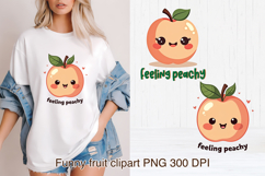 Groovy fruit sublimation | Retro fruit clipart PNG Product Image 1