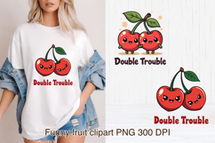 Groovy fruit sublimation | Retro fruit clipart PNG Product Image 1