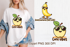 Groovy fruit sublimation | Retro fruit clipart PNG Product Image 1